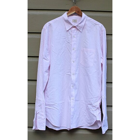 J Crew - Men's 100% 2-Ply Cotton Dress Shirt, Pink Large Tall 16.5 - EXCELLENT - Picture 2 of 7